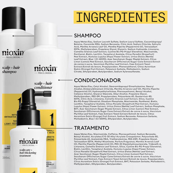 Kit Sistema 1 Espessamento para Cabelos Naturais Nioxin